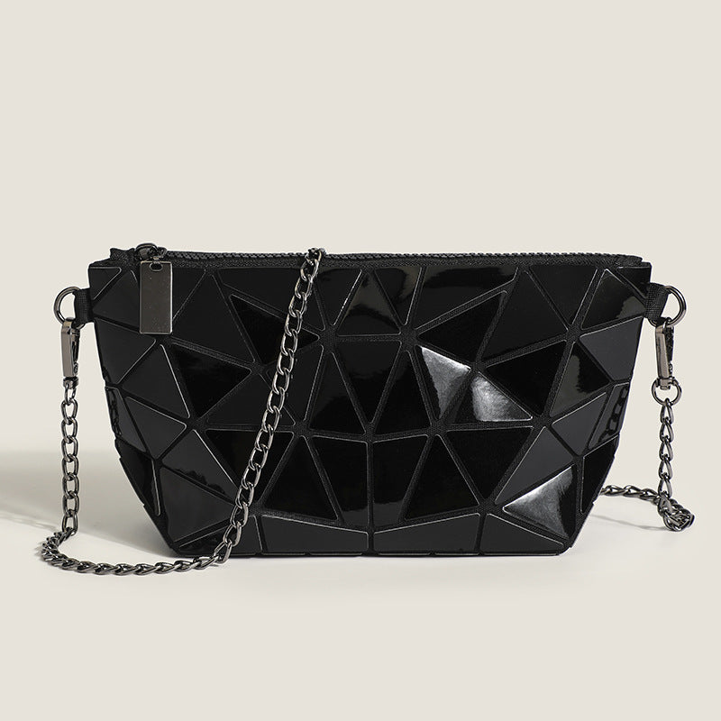 Women's Trendy Geometric Rhombus Laser Shoulder Bag