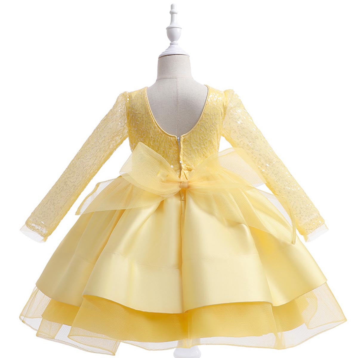 Sequin Long Sleeve Dinner Princess Dress