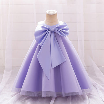 Foreign Trade Infant Dress Sleeveless Big Bow Princess Dress Baby's First Birthday Banquet Girls Wash Dress