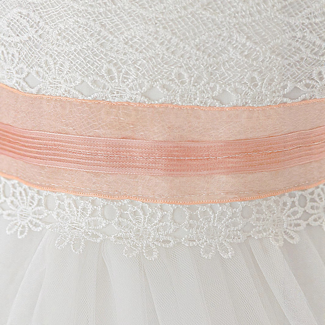 Amazon flower girl dress, children's handmade embroidered mesh tutu skirt, princess dress, children's washing dress, one piece is sent on behalf of others.