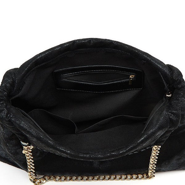 Europe, America 2025 new summer cross-border foreign trade chain bag retro fashion folding women's shoulder bag crossbody bag bag