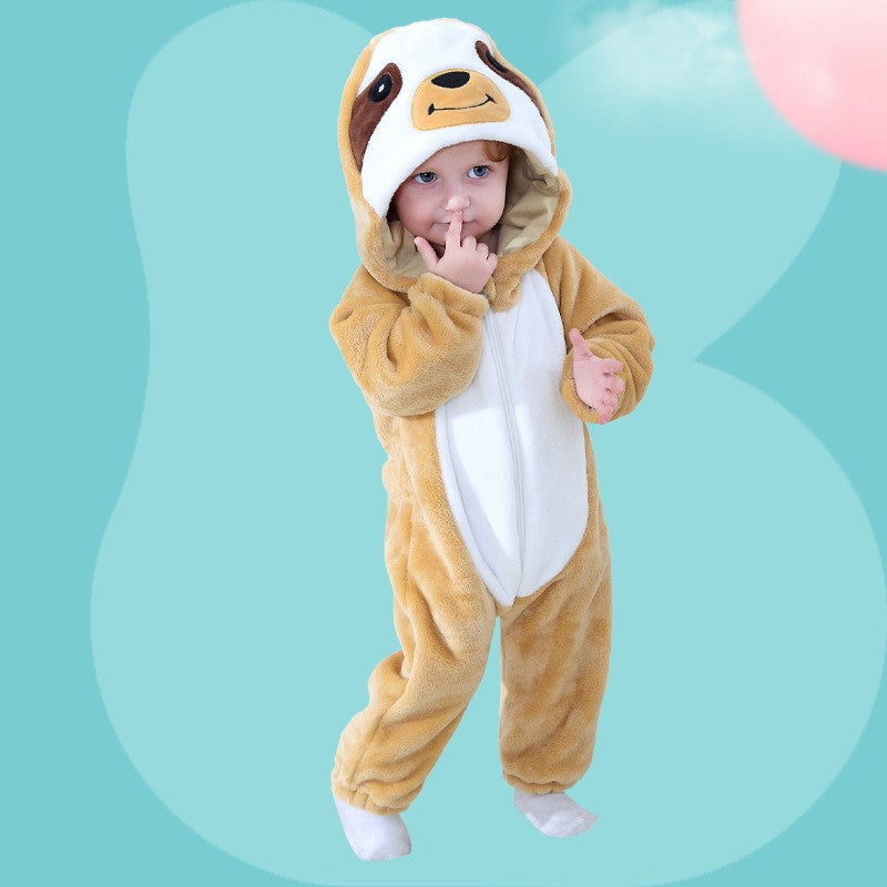Qile Rabbit Baby One-Piece Spring Baby Out Clothing Infant Baby Climbing Clothing Animal Series Single Layer Main Chain