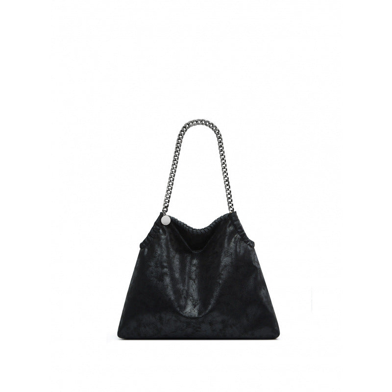 Cross-border women's bags solid color velvet new autumn versatile chain shoulder bag polyester cloth bag premium tote bag