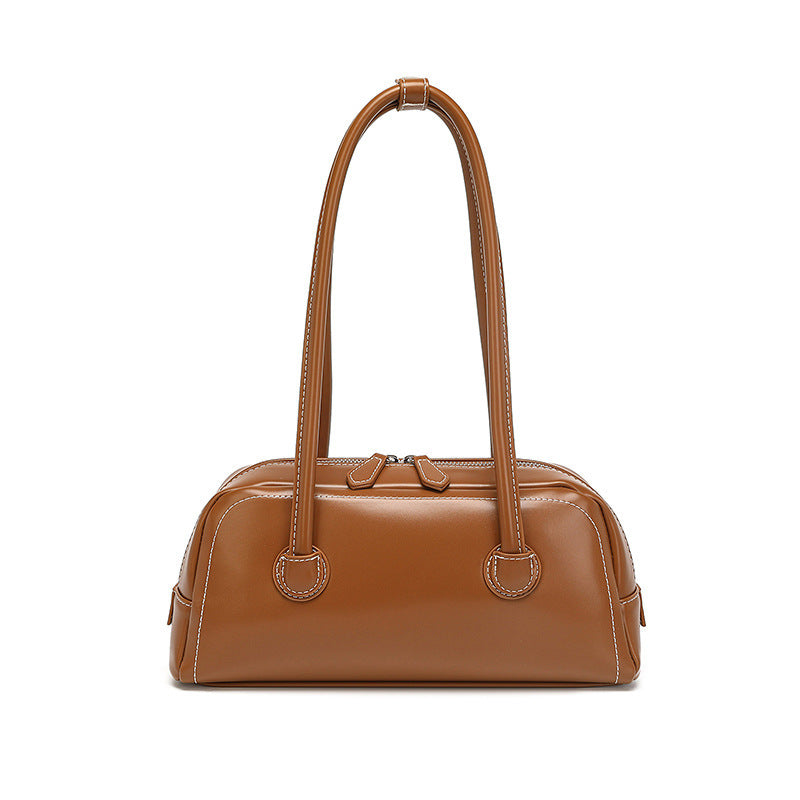 2025 new niche design French bowling tote bag versatile simple large capacity portable shoulder armpit bag