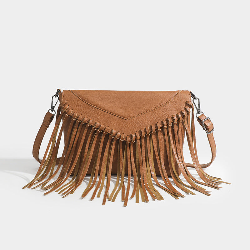 Fringe Envelope Shoulder Bag – Trendy & Casual