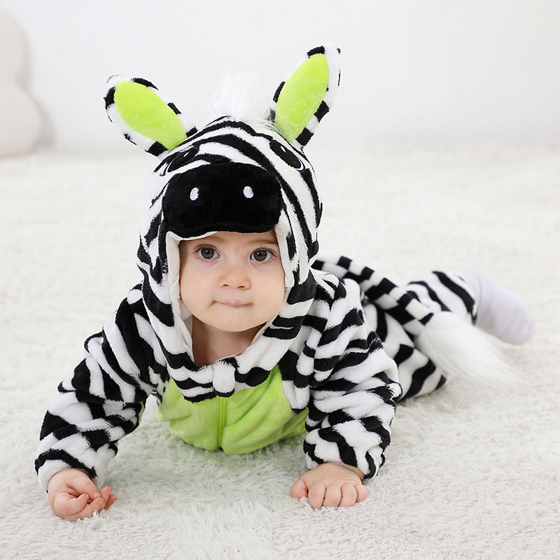 Qile Rabbit Baby One-Piece Spring Baby Out Clothing Infant Baby Climbing Clothing Animal Series Single Layer Main Chain