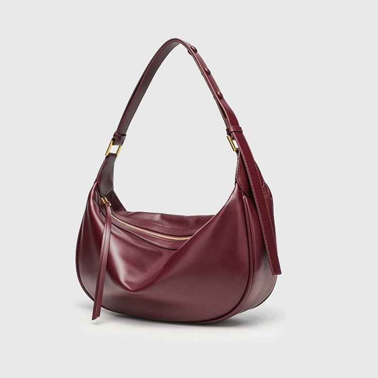 Cross-border women's bag 2025 new fashion texture shoulder messenger bag versatile niche design underarm dumpling bag