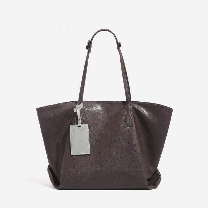 Niche design large-capacity tote bag women's 2025 new high-end texture casual commuting shoulder bag handbag