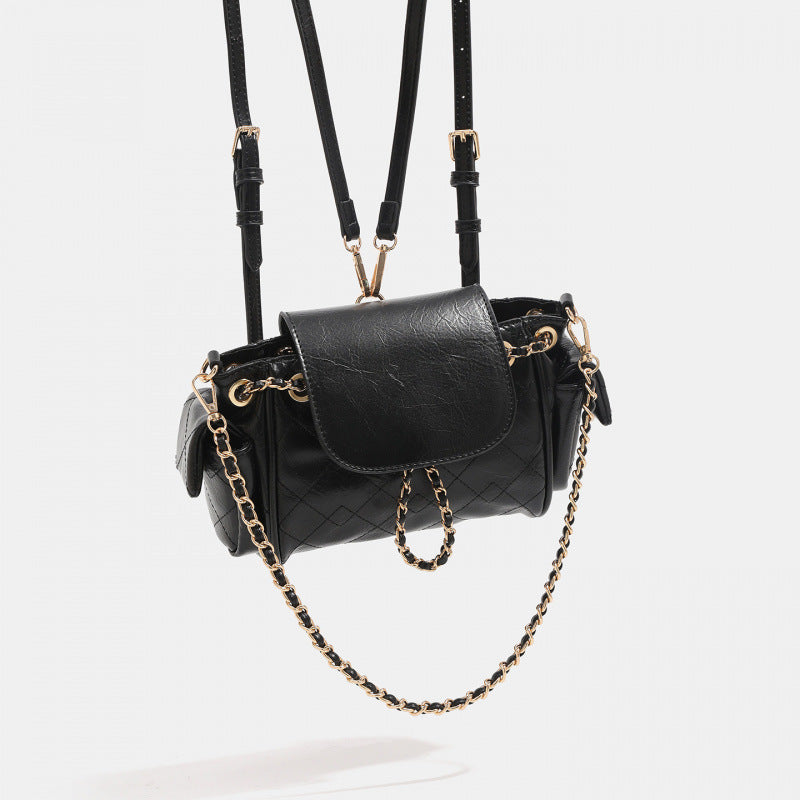 Simple casual shoulder bag trendy new niche texture women's Korean version temperament trendy fashion small square bag handbag