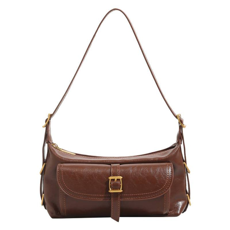 Niche handbag women's 2025 autumn and winter lock Korean version of the new simple commuter shoulder underarm messenger bag women's bag