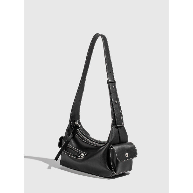 Niche design Cool drag Spice girl armpit bag, locomotive bag, women's 2025 new retro premium sweet wine lunch box bag