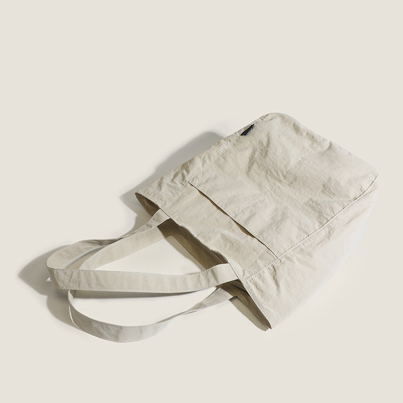 Japanese-Inspired Waterproof Nylon Commuter Tote Bag
