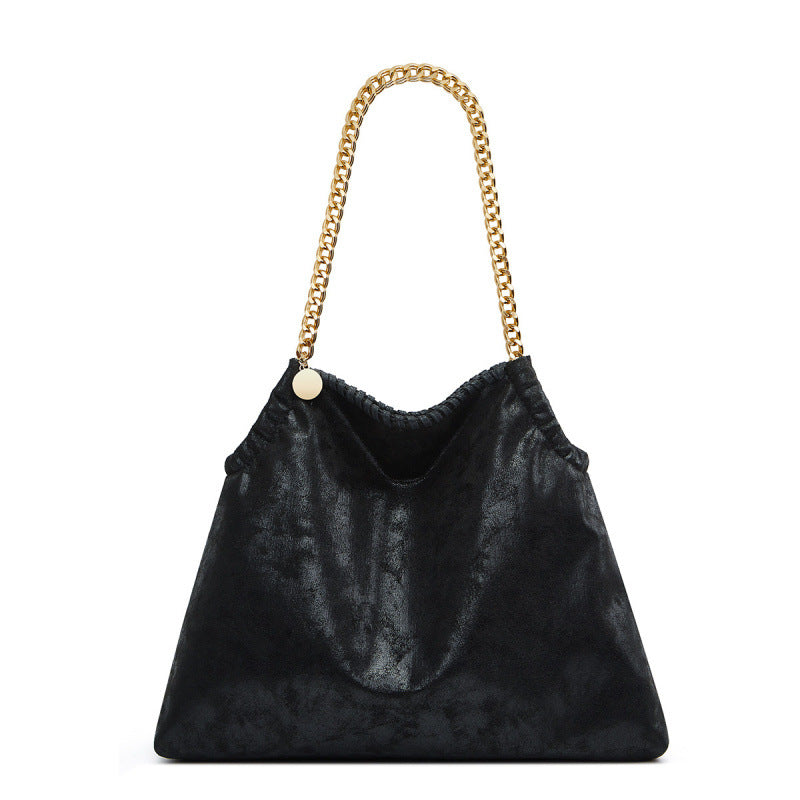 Cross-border women's bags solid color velvet new autumn versatile chain shoulder bag polyester cloth bag premium tote bag