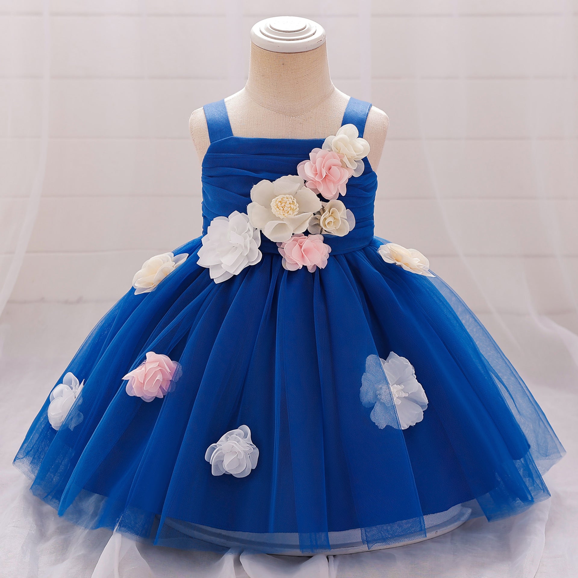 2024 New Girls Princess Dress Children's Dress Birthday Party Dress Flower Girl Dress Mesh Elf Skirt