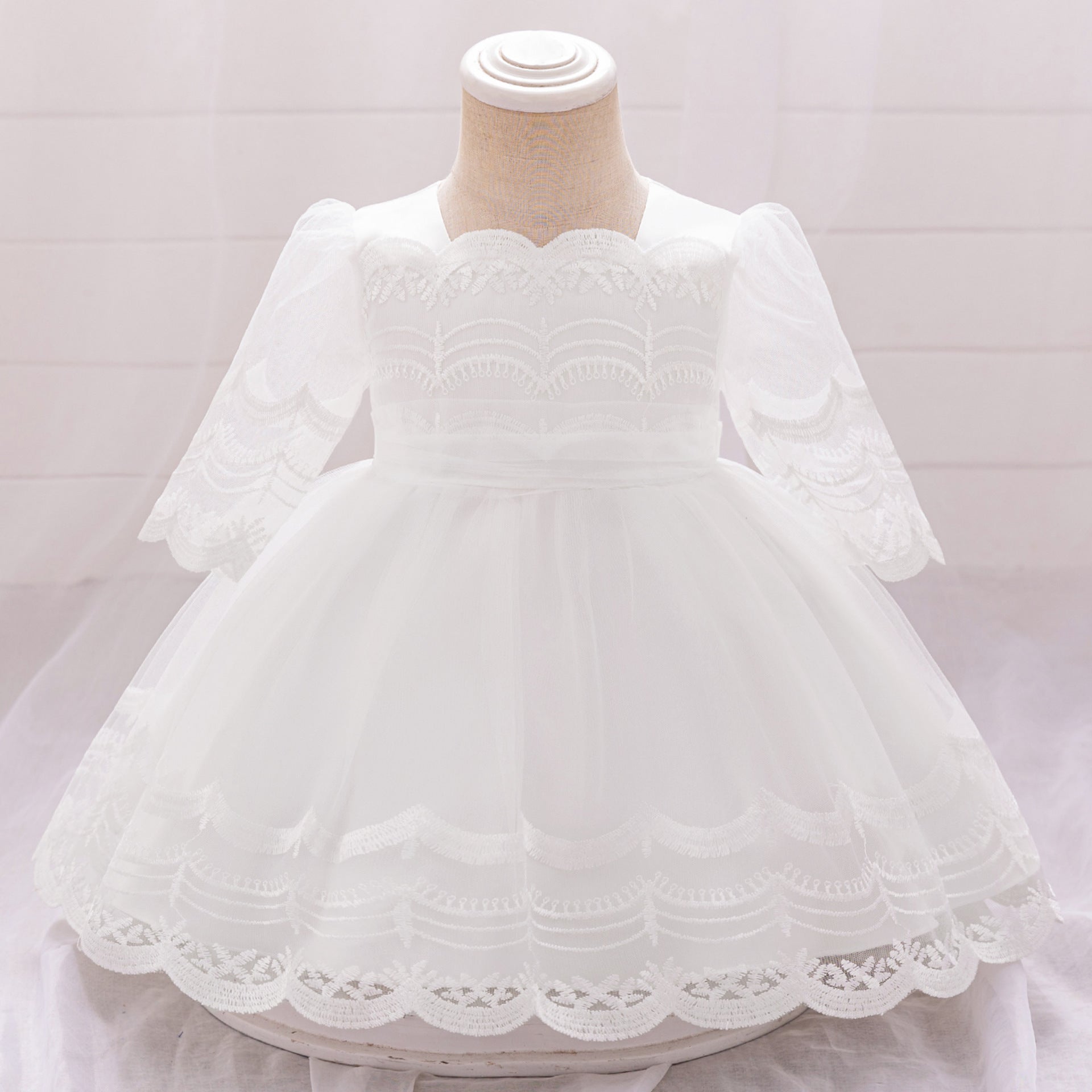 2024 new girls dress girls lace princess dress half sleeve dress dress children dresses