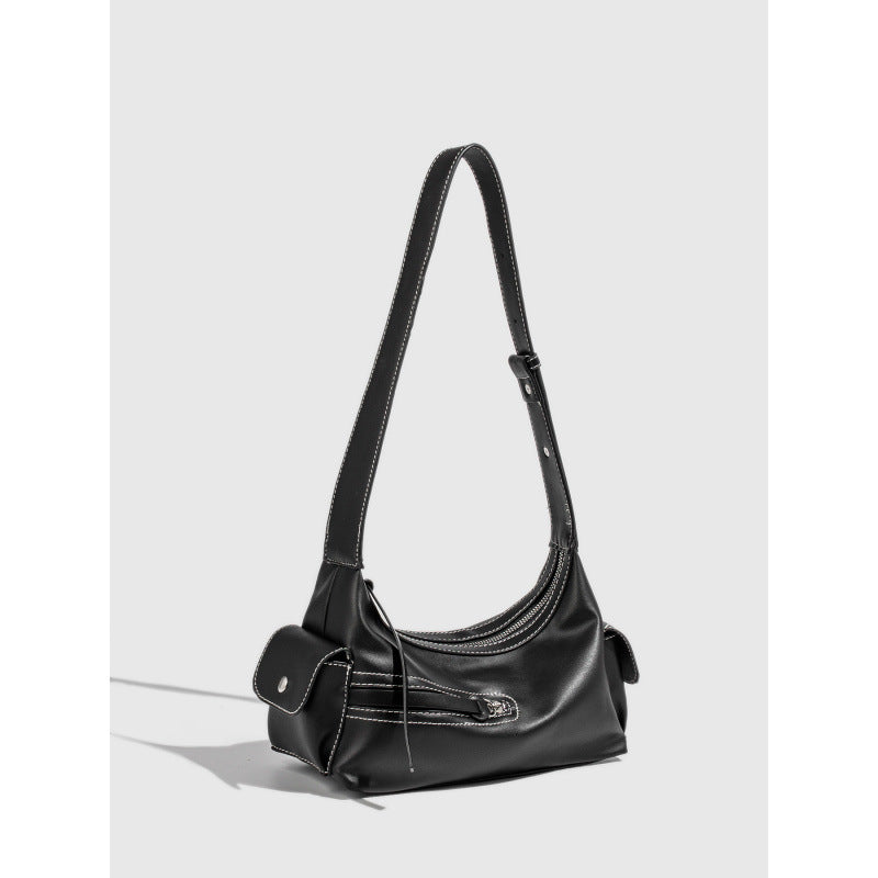 Niche design Cool drag Spice girl armpit bag, locomotive bag, women's 2025 new retro premium sweet wine lunch box bag