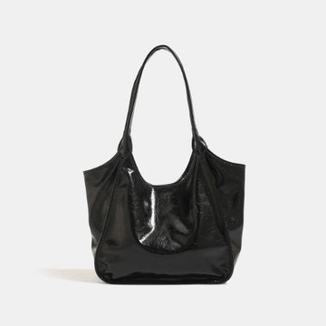 Premium niche design silver tote bag women's 2025 new large-capacity commuter shoulder portable underarm bag