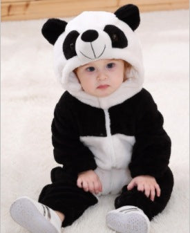 Infant and toddler treasure outing clothing wholesale flannel three-dimensional personalized cartoon shape animal one-piece Romper