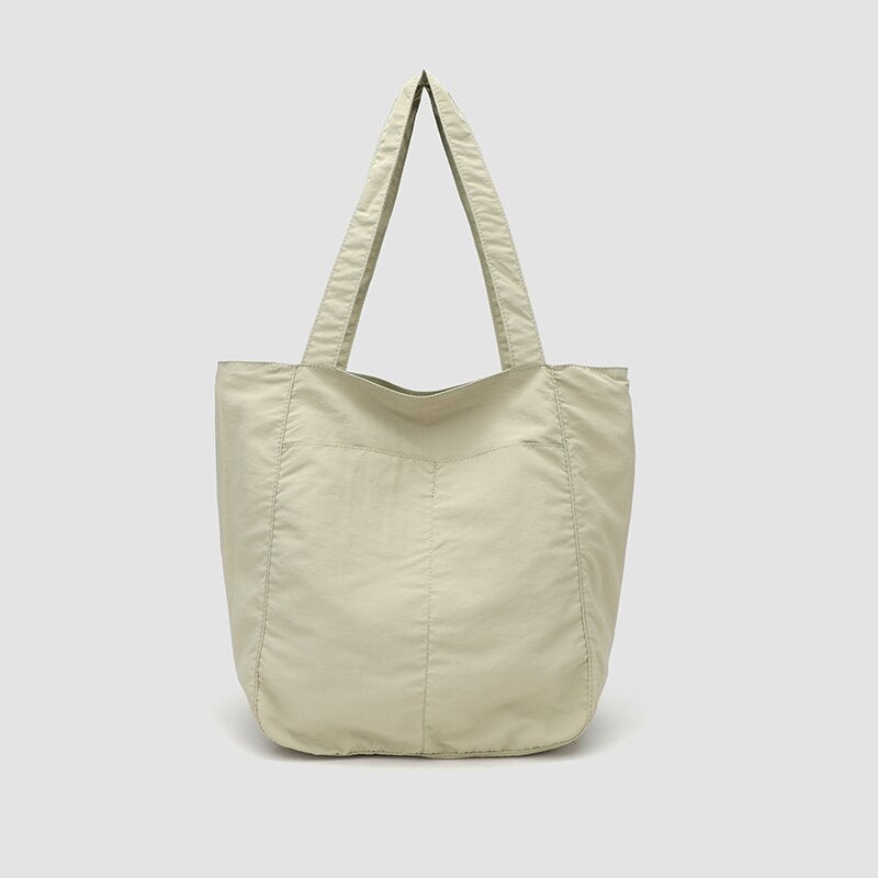 Japanese-Inspired Waterproof Nylon Commuter Tote Bag