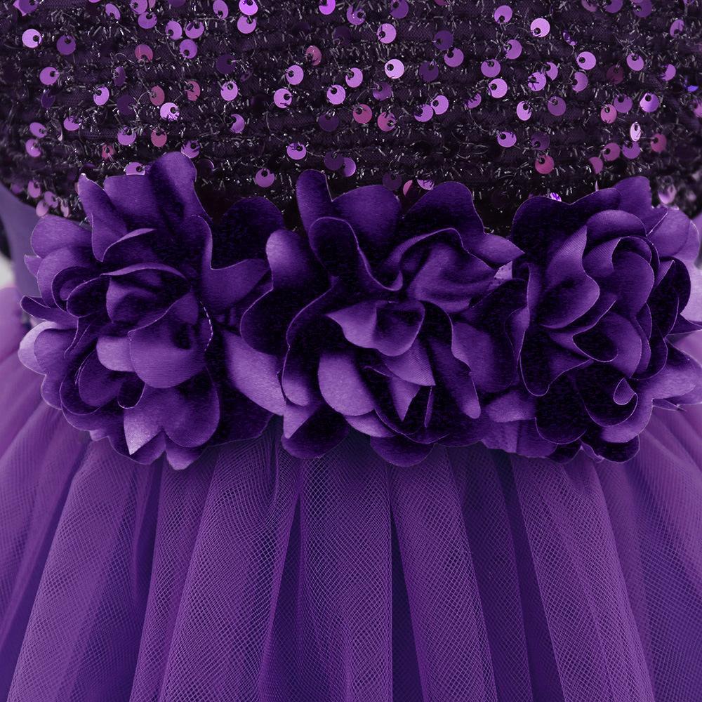 Foreign trade new baby girl dress, sequined tutu dress, female treasure mesh party catwalk dress, birthday banquet dress