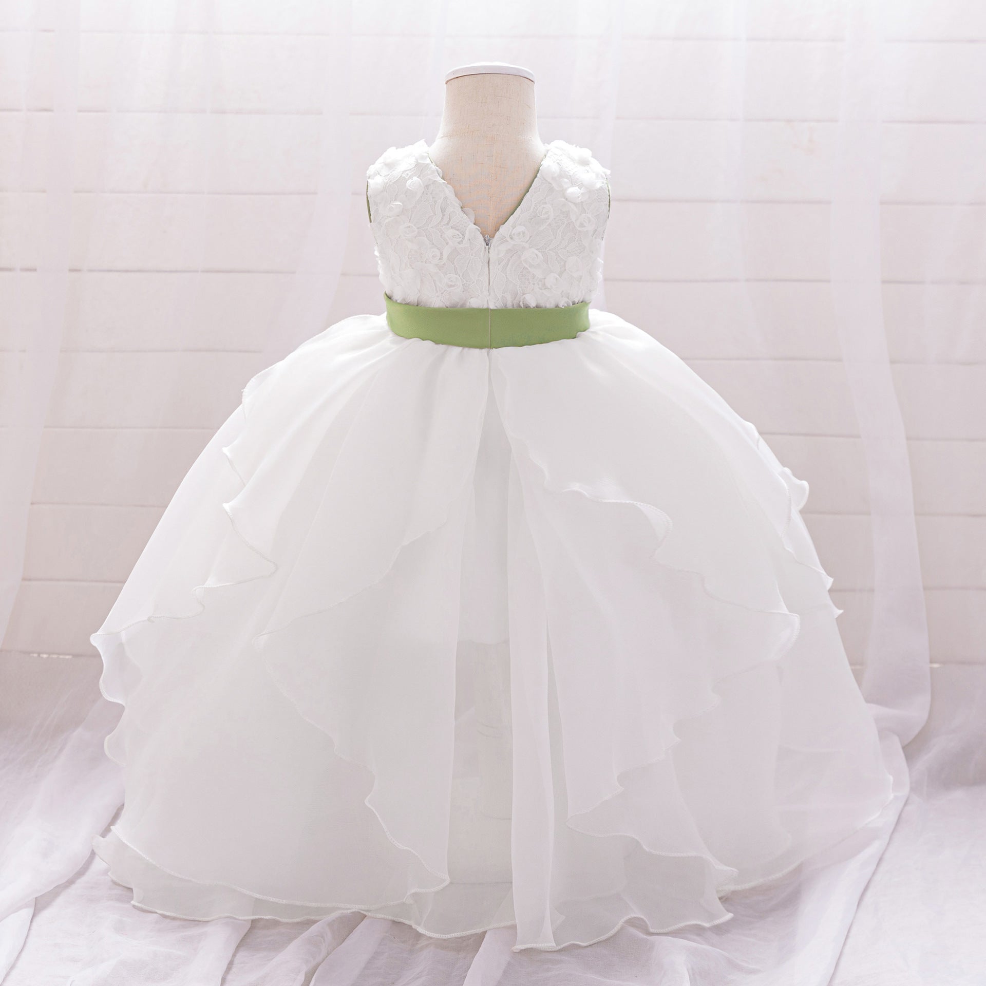 Shein cross-border baby organza princess dress baby full moon wash dress year-old fluffy wedding dress children's dress