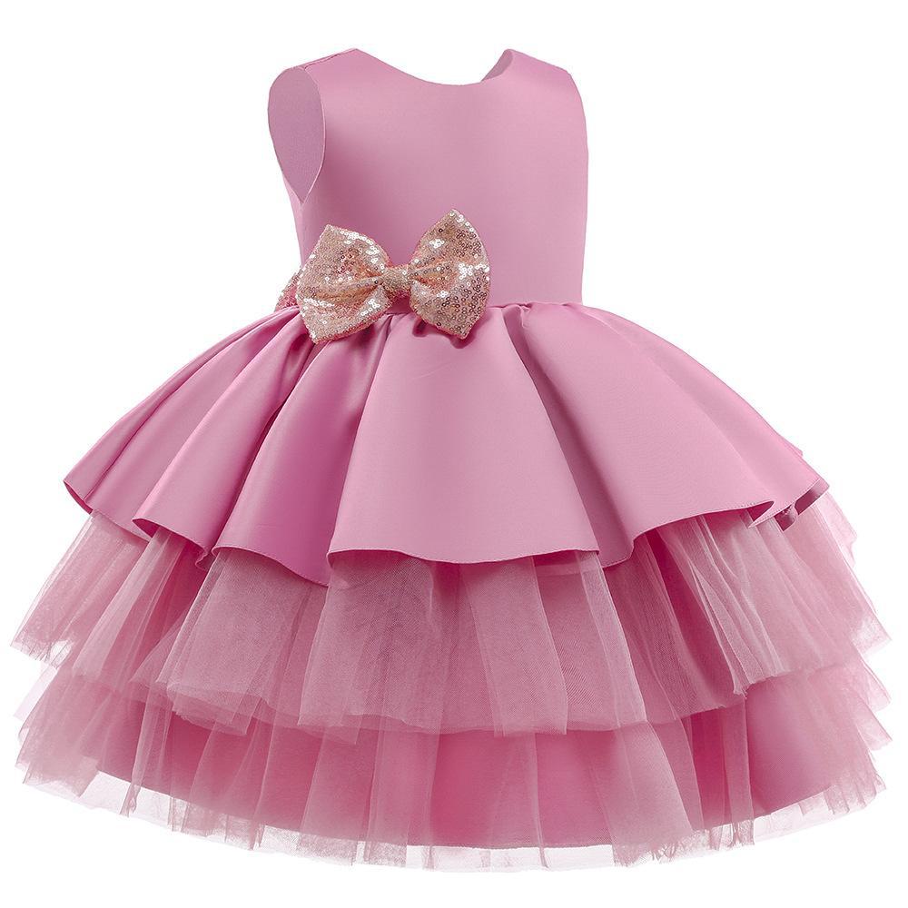 2023 Amazon Sources Children's Dress Princess Dress Girls Baby Fluffy Cake Dress Big Children's Birthday Dress