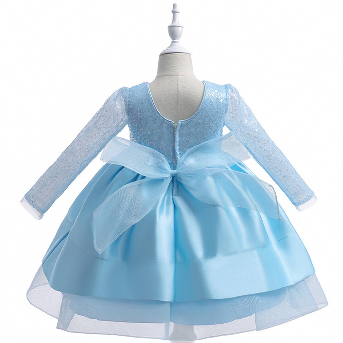 Sequin Long Sleeve Dinner Princess Dress