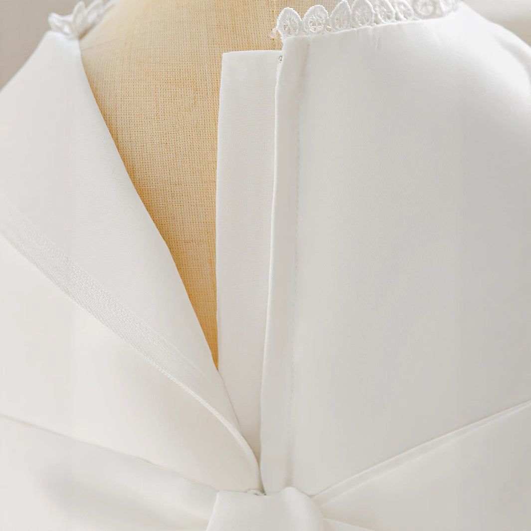 Cross-border children's birthday princess dress lace flower girl wedding dress tutu skirt little girl's first birthday wash dress spot